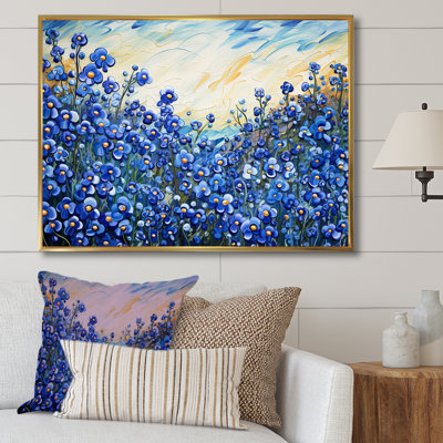 «Calming Blue Bonnets Floral Field», reproduction sur toile