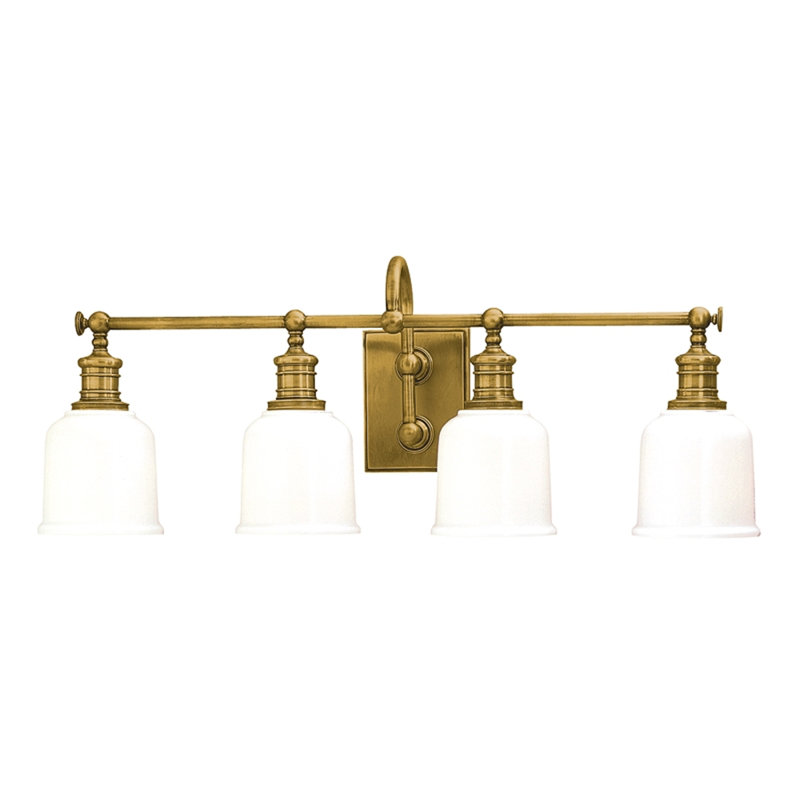 Keswick 4 - Light Vanity Light, Aged Brass