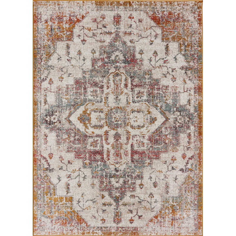 Tapis beige Ann Ann, Rectangulaire 3 pi 11 po x 5 pi 3 po