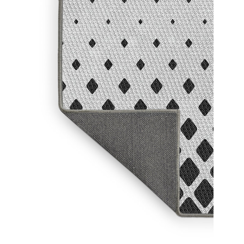 Tapis zone grise à motifs, Rectangle 2 pi x 5 pi