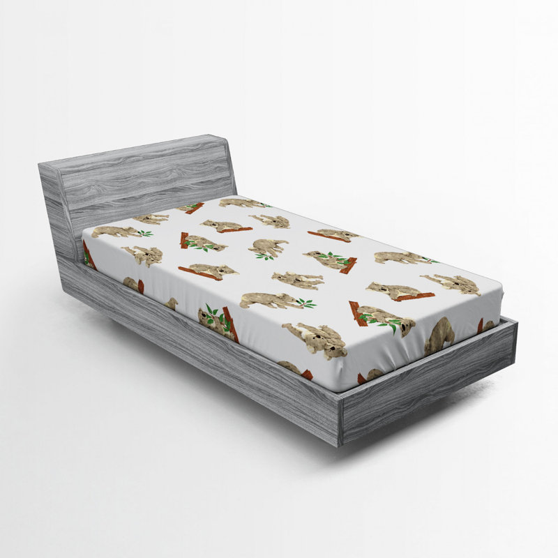 Microfiber Patterned Fitted Sheet, Twin Fitted Sheet
