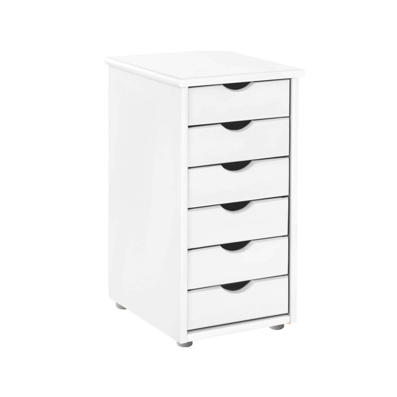 Rex Solid Wood 34cm W 6 - Drawer Chest of Drawers, White