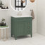 Meuble-lavabo simple 30 po avec plateau en résine Shilee-787780547