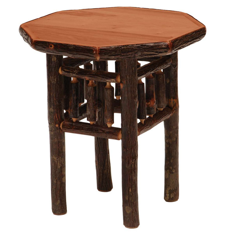 Table de chevet octogonale Fireside Lodge Hickory Log - espresso, Espresso