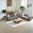 Compression 3 Seater Sofas, Grey Velvet Modern Tufted Set For Home