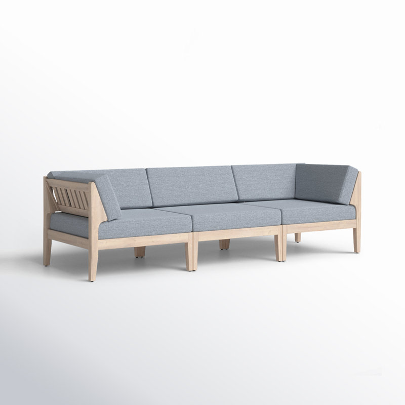 Deloris 91'' Acacia Outdoor Sofa, Natural