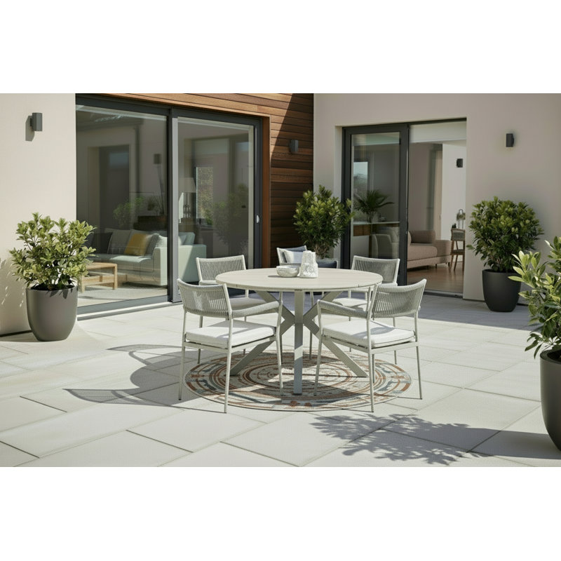 Neodesha Wicker 4 - Person Garden Lounge Set with Cushions