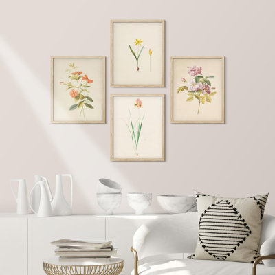 " Garden Wildflower Variety Country/Farmhouse " 4 - Pieces