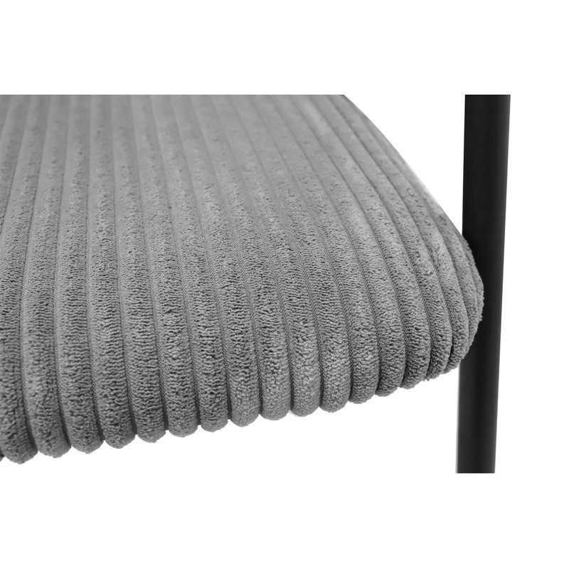 Phuket 47.5cm H Upholstered Metal Side Chair, Dark Grey