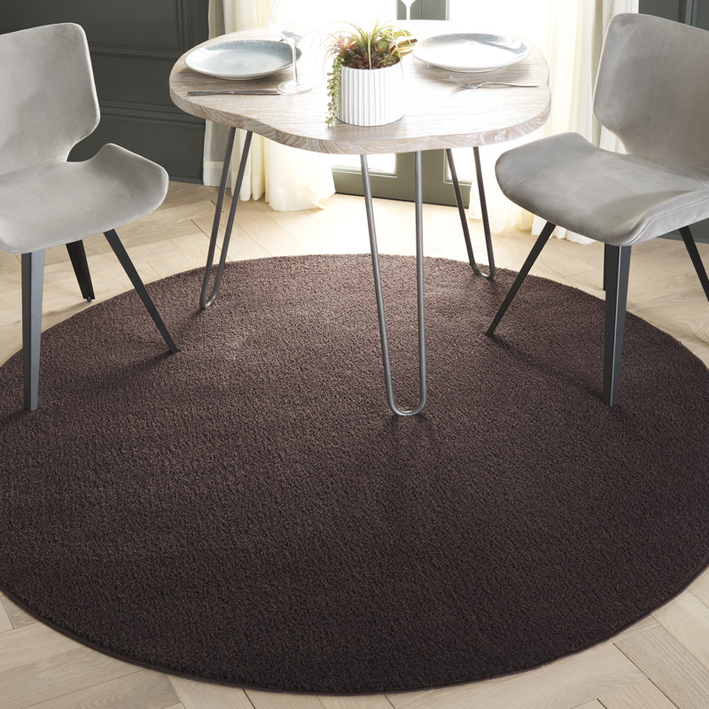 Tapis de couleur unie Boucle 100 Performance, Rond 6 pi