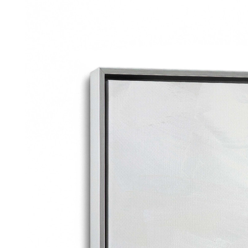 Ensemble de 2 impressions sur toile Winter Seascape Serenity, Cadre flottant en chrome poli, H 25 po x l 50 po x P 1,75 po