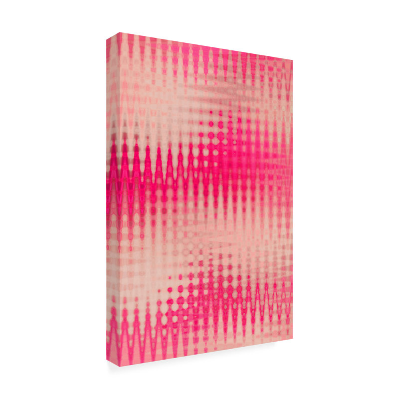 Shamokin, motif flou rose sur toile, H 19 po x l 12 po x P 2 po