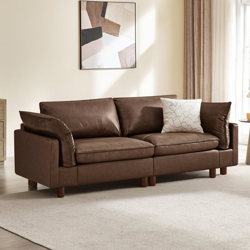 Causeuse en polyester 2 pièces Solena, Light Brown