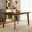 Ensemble de salle à manger 5 pièces Rustic - 1 table en bois massif + 4 chaises rembourrées-2084209274