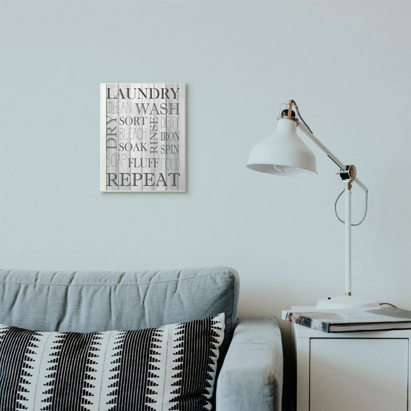 «Laundry Room Bathroom Design», impression sur toile, Plaque murale, H 15 po x l 10 po x P 0,5 po