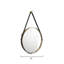 Grand miroir rond en laiton antique