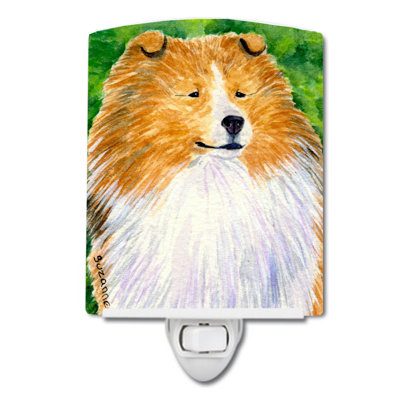 Éclairage de nuit en céramique sheltie
