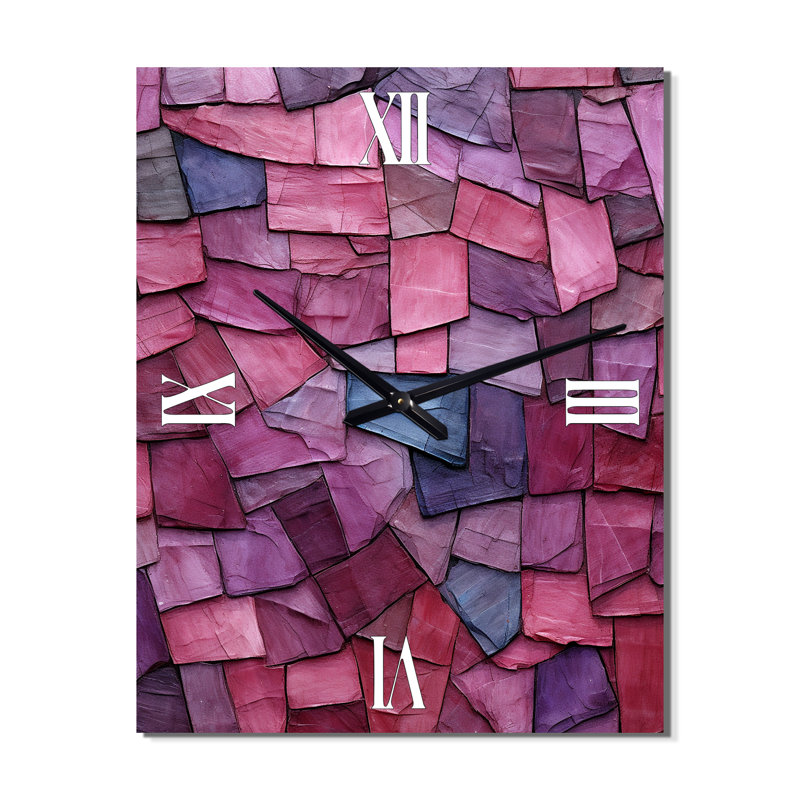 Horloge murale mauve rétro, Grand