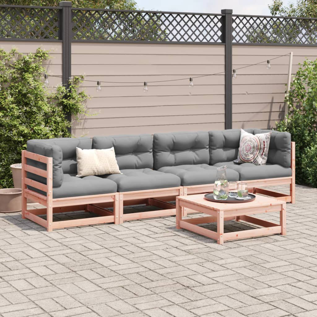 Vidaxl 5-Teilig – Dieses Gartensofa-Set ist aus massivem Douglasienholz gefertigt