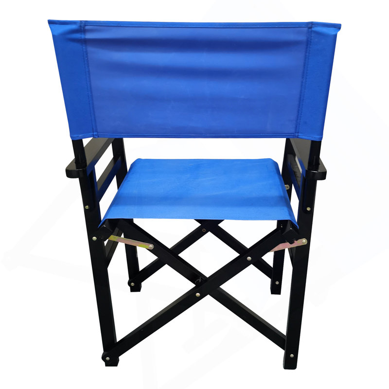 Folding Chair Wooden Director Chair Canvas Folding Chair Folding Chair 2pcs/set populus + Canvas (Color : Blue), Blue