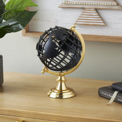 Globe terrestre en métal