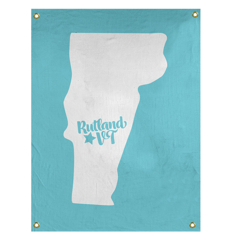 Tapisserie murale vermont rutland, H 36 po x l 26 po, Bleu sarcelle