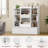 Storage Organizer with 3 Removable Drawers, White Cube Bookcase