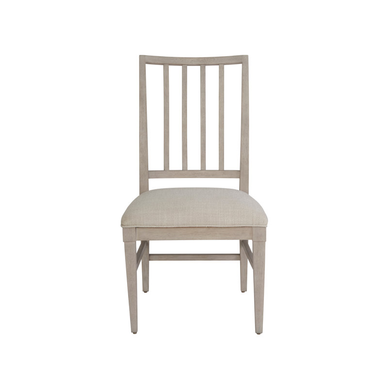 Coalesce Solid Wood Slat Back Side Chair, Gray