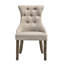 Ensemble de deux chaises d'appoint en tissu capitonné gris