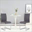 Chaises de salle à manger modernes en similicuir à haut dossier avec pieds en métal chromé en forme de C pour le confort et le style dans n'importe quelle pièce-48280408-48280411