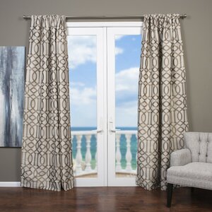 Dang Geometric Semi-Sheer Rod pocket Single Curtain Panel