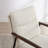 Fabric Upholstered Accent Armchair With Metal Frame And Wooden Armrests-119338417