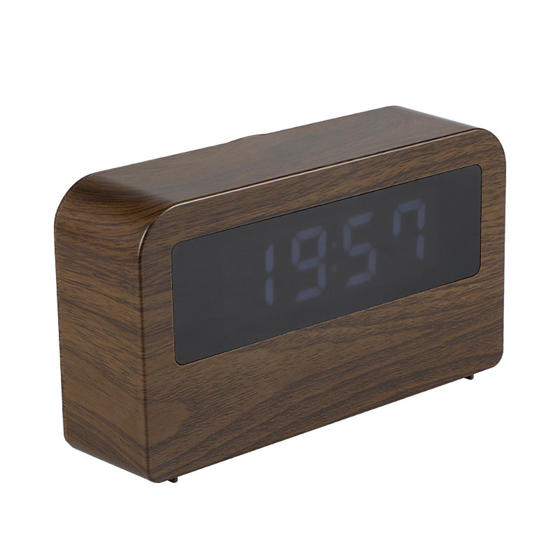 Nouvelle horloge de chevet avec nuit colorée, Brown