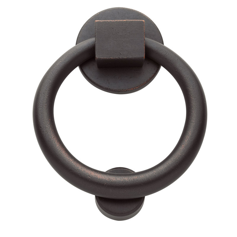 Ring Door Knocker, Distressed Oil-Rubbed Bronze
