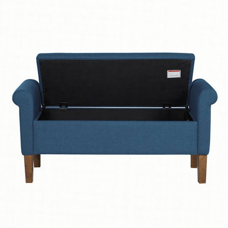 Banc de rangement en tissu