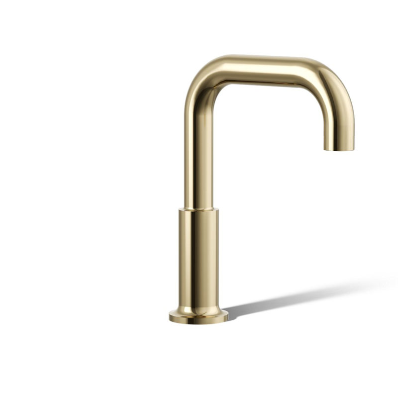 Purist Deck Mount Non Diverter Bath Spout, Vibrant Moderne Brushed Gold