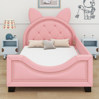 Upholstered Daybed With Carton Ears Shaped Headboard