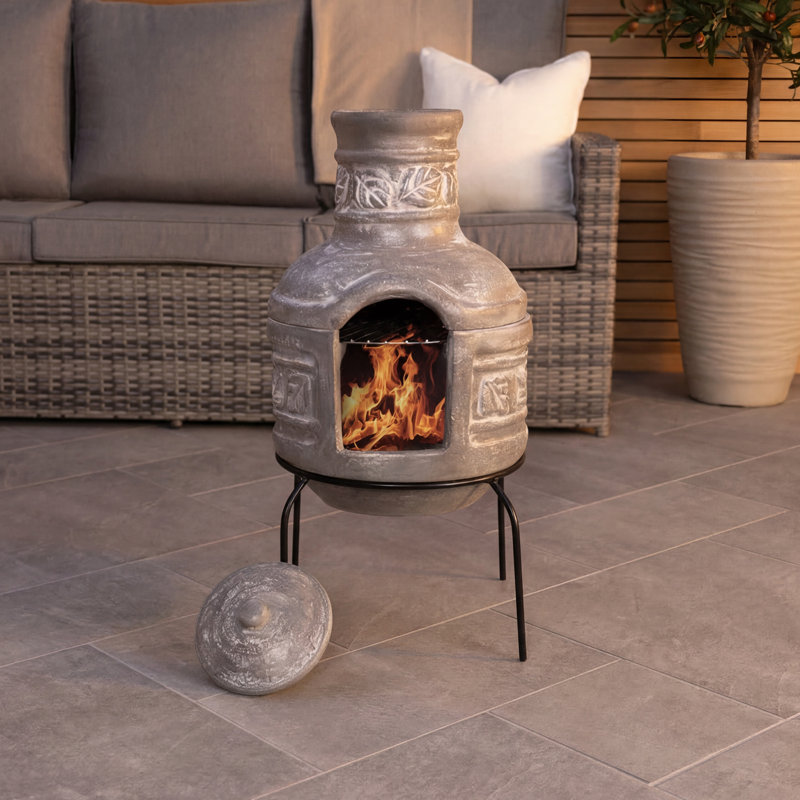 Cylinder Wood Burning Smokeless Chimnea