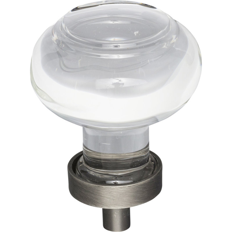 Harlow Oval Knob, Brushed Pewter, 1 7/16"