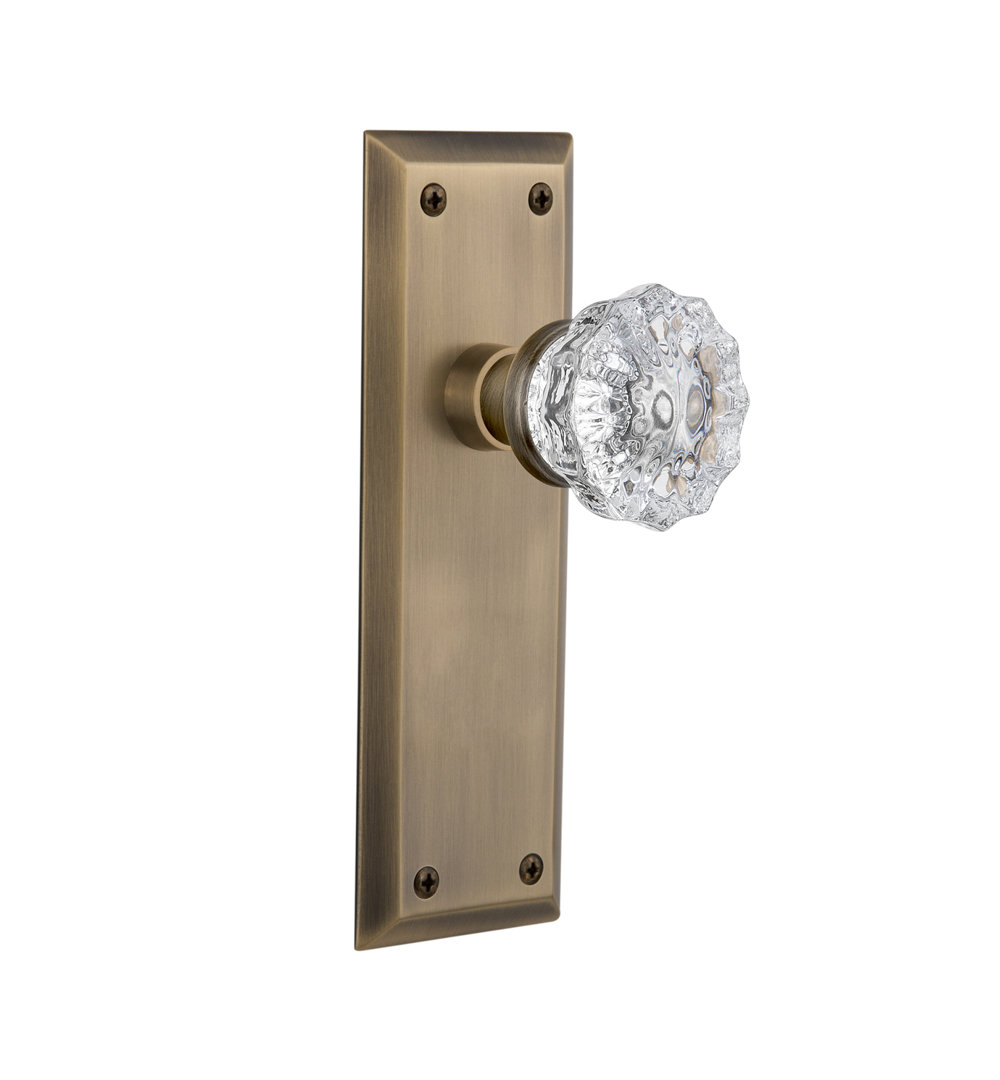 New York Plate with Crystal Door Knob Nostalgic Warehouse 
