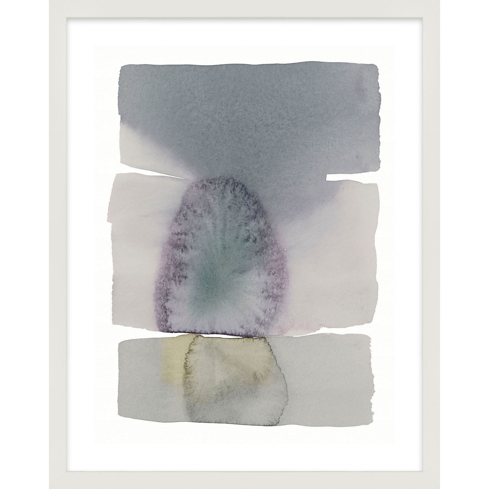 Gray On Gray 5 by Jacques Pilon, 20" H x 16" W, White Framed