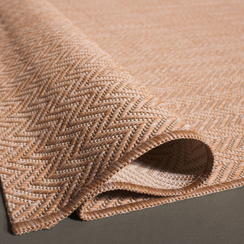 Arneshia Beige Indoor/Outdoor Area Rug, Rectangle 9' x 12', Beige