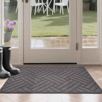 Paillasson antidérapant, tapis de bienvenue absorbant, tapis antidérapant, tapis d'entrée, tapis d'entrée et tapis d'entrée