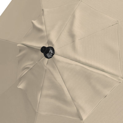 9-Foot Aluminum Market Patio Umbrella And Auto-Tilt Crank In Olefin
