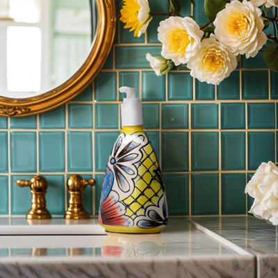 Distributeur de savon liquide Puebla. Jaune