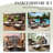 5 PCS Outdoor Patio Furniture Set with Table&Ottoman Outdoor Furniture Patio Set Bistro Wicker Patio Set (Brown Wicker&Khaki Cushion)-9683010-11242529