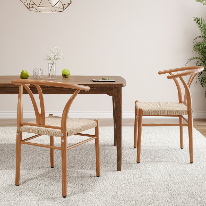 Fauteuil en papier, Beige / noyer
