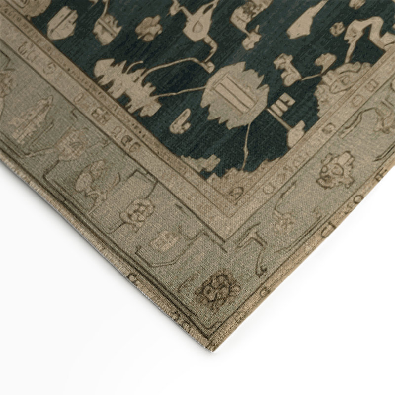 Tapis intérieur et extérieur brun Overdyed, Rectangulaire 3 pi x 5 pi