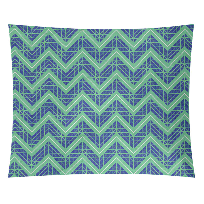 Tapisserie Stephenie, H 51 po x l 60 po, Vert / Bleu