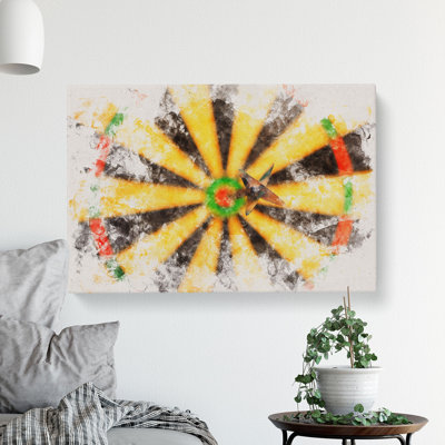 Bulls Eye Dartboard - Wrapped Canvas